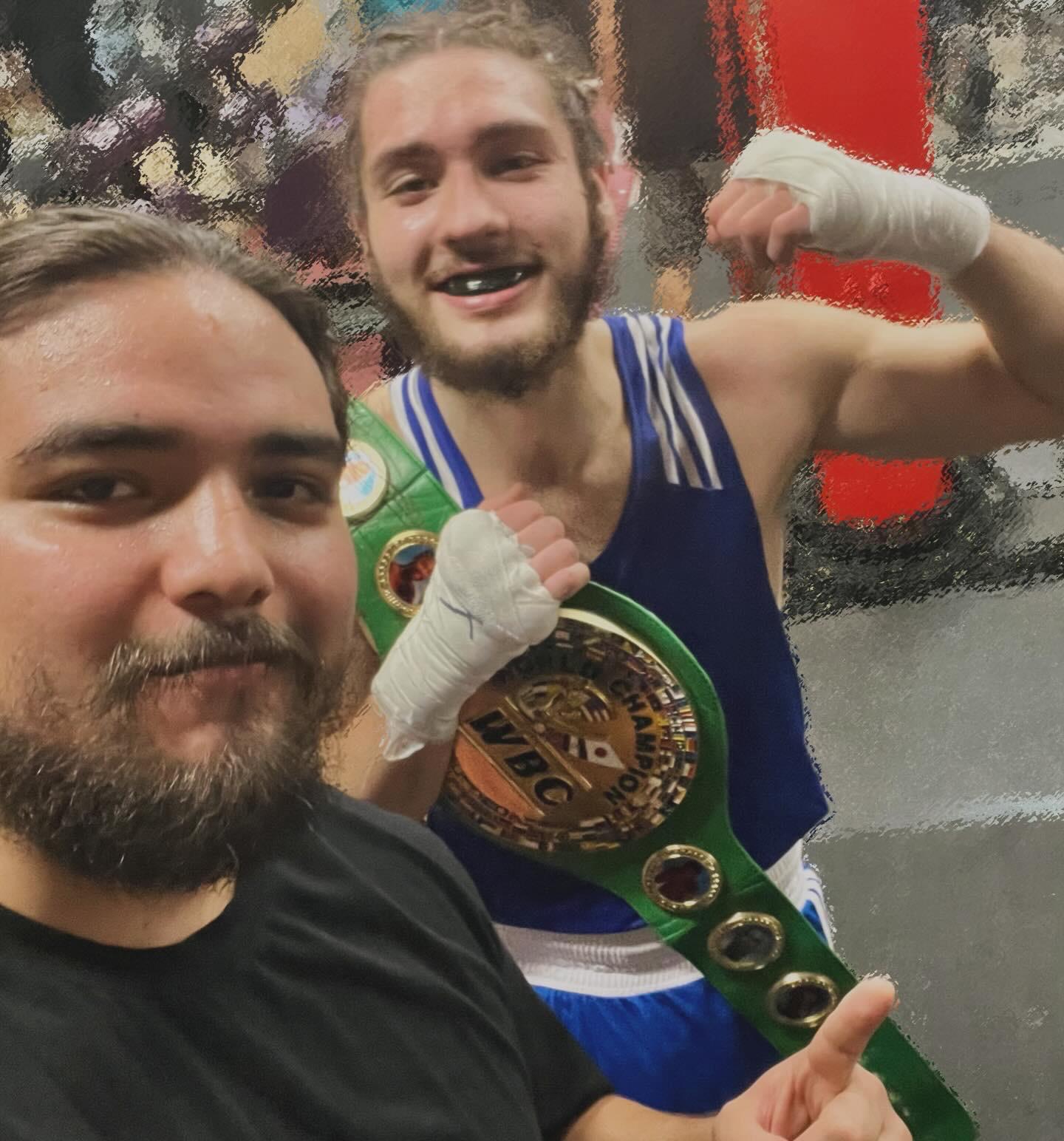 SSFC fighter with championship belt